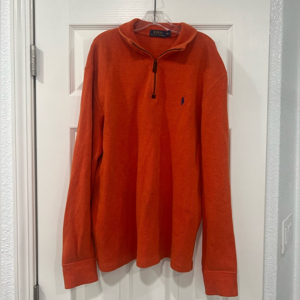 Polo Ralph Lauren Orange Zip-Neck Pullover